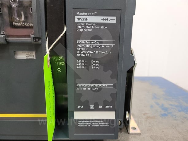 2500 Amps Square D Masterpact Nw25 H Mo/bi Wl3ggb64a3sxxxxxcx Micrologic 6.0p Lsig, 2500 Amps Ampacity - Image 7