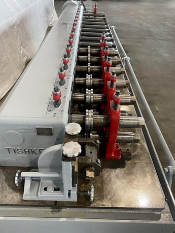 7/16 Stand, Tishken #16-HMW-1-3/4, rollformer, 1-3/4" arbor diameter, 12" roll width, 50 FPM, 15 HP, 1972 - Image 7