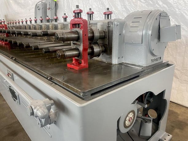 7/16 Stand, Tishken #16-HMW-1-3/4, rollformer, 1-3/4" arbor diameter, 12" roll width, 50 FPM, 15 HP, 1972 - Image 10