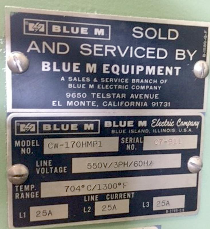 24" width x 20" D x 20" H Blue M #CW-170HMP1, electric batch oven, 1300 F, side swinging door - Image 7