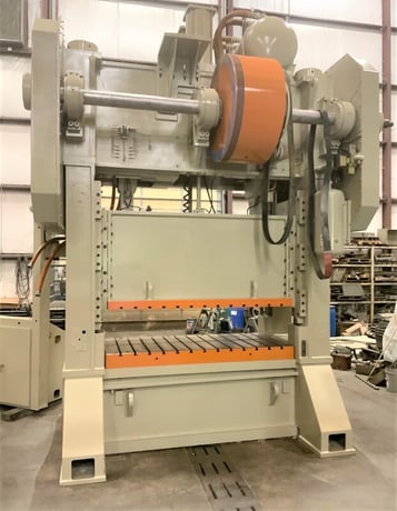 300 Ton, Blow #SC2-300-84-42, straight side double crank, 10" stroke, 21" Shut Height, 10" adj, 84" x 42" - Image 6