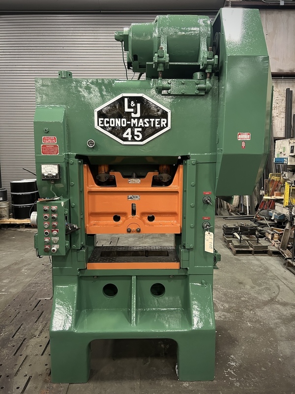 45 Ton, L & J #EM45, straight side double crank, 2" stroke, 10-3/4" Shut Height, 2" adj, 30" x 18" bed - Image 2