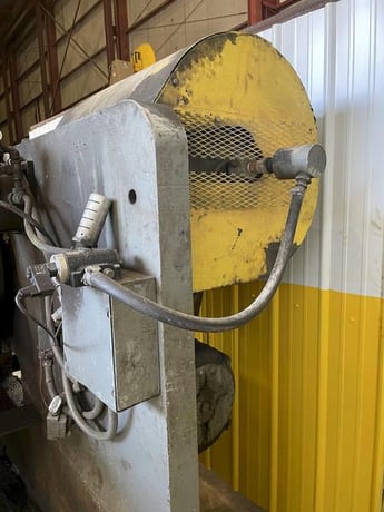 1/2" x 6' Herr Voss #0806, 18" throat, 40 SPM, 7 holddowns, 36" front operated power back gauge, 15 HP - Image 6