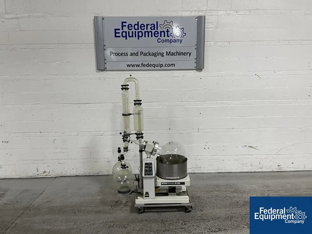 Buchi RotaVapor #R-153 evaporator, 20 L & 10 L flask, coil evaporator condenser, glass construction - Image 1