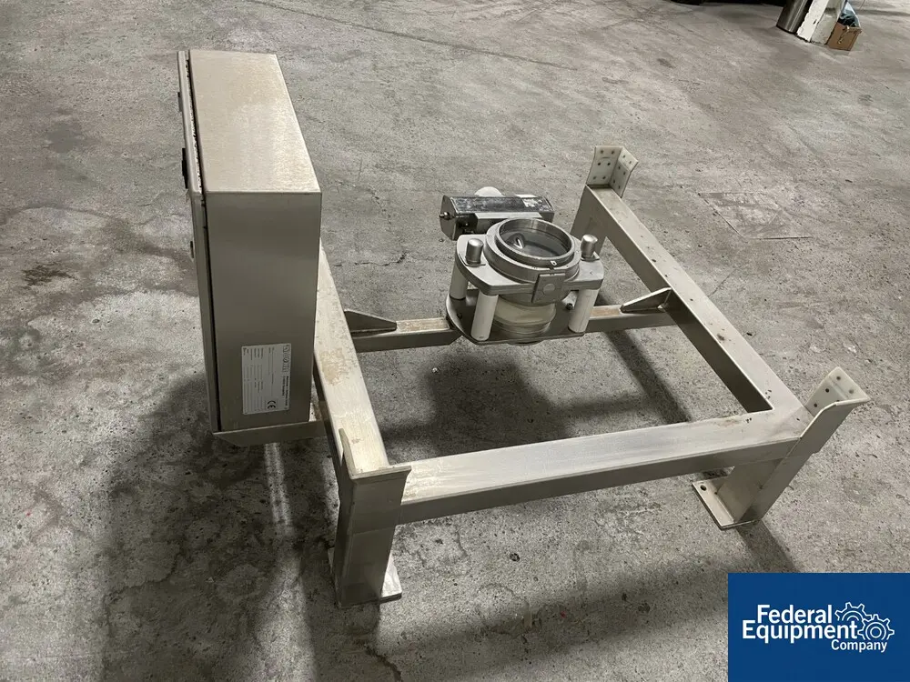 Bohle, bin stand, type BCK200, 48" x 48" footprint bins, Stainless Steel, 8" pneumatic butterfly valve, 120 - Image 4