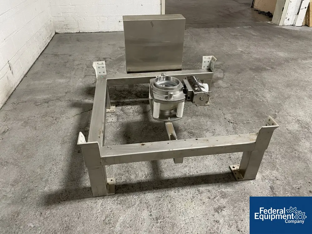 Bohle, bin stand, type BCK200, 48" x 48" footprint bins, Stainless Steel, 8" pneumatic butterfly valve, 120 - Image 5