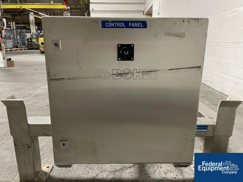 Bohle, bin stand, type BCK200, 48" x 48" footprint bins, Stainless Steel, 8" pneumatic butterfly valve, 120 - Image 7