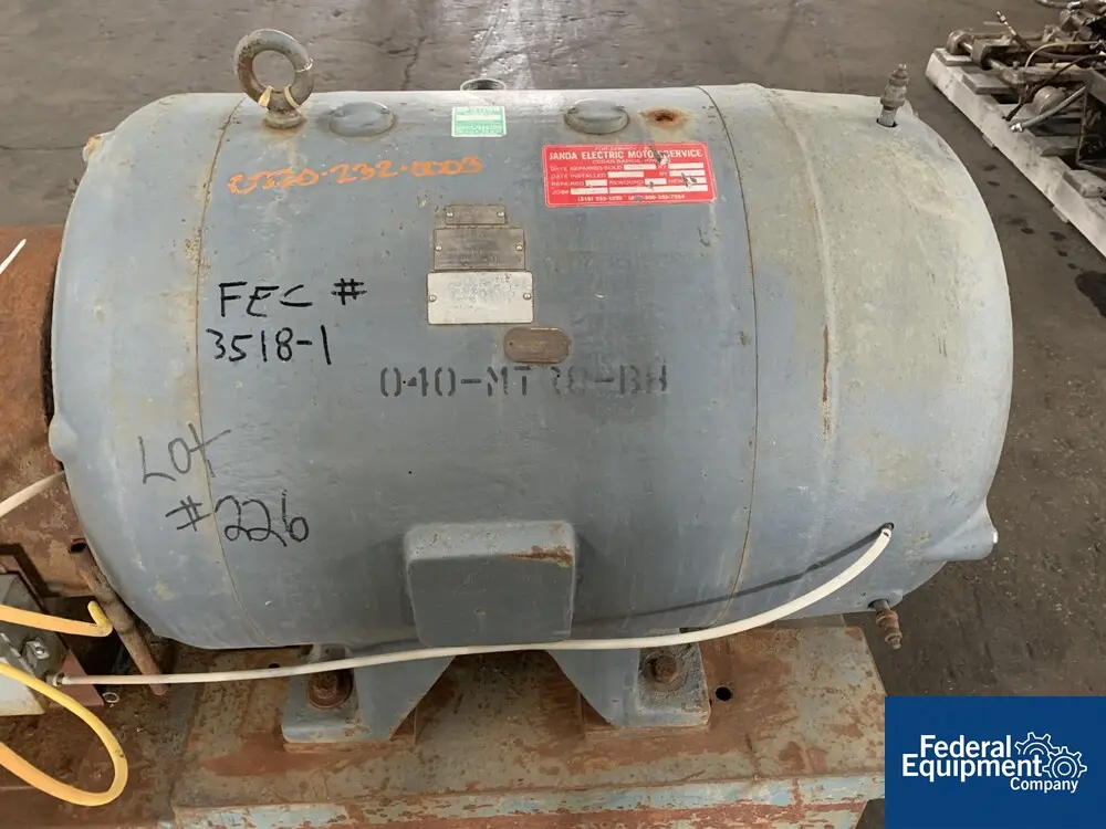 Jacobson #AJAC, size 2424 hammermill, Carbon Steel, direct couple 125 HP motor, on base - Image 6