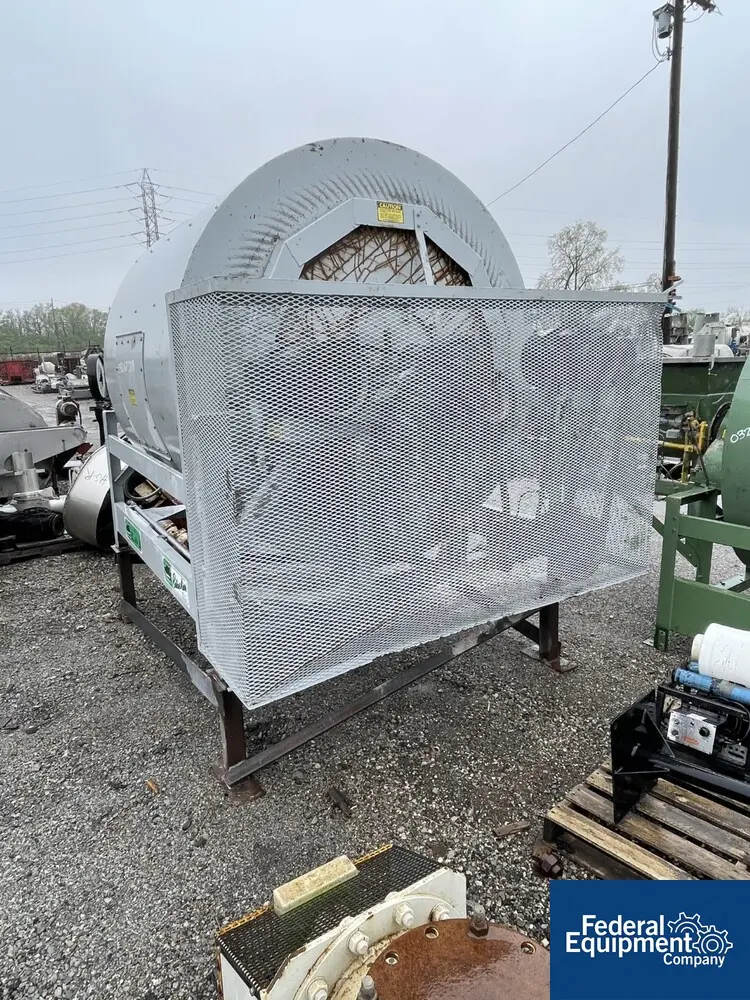 100 cu.ft. Burton #EC30-30, mixer, Carbon Steel, approx. 72" diameter x 60" long drum, on stand w/ 5 HP drum - Image 4