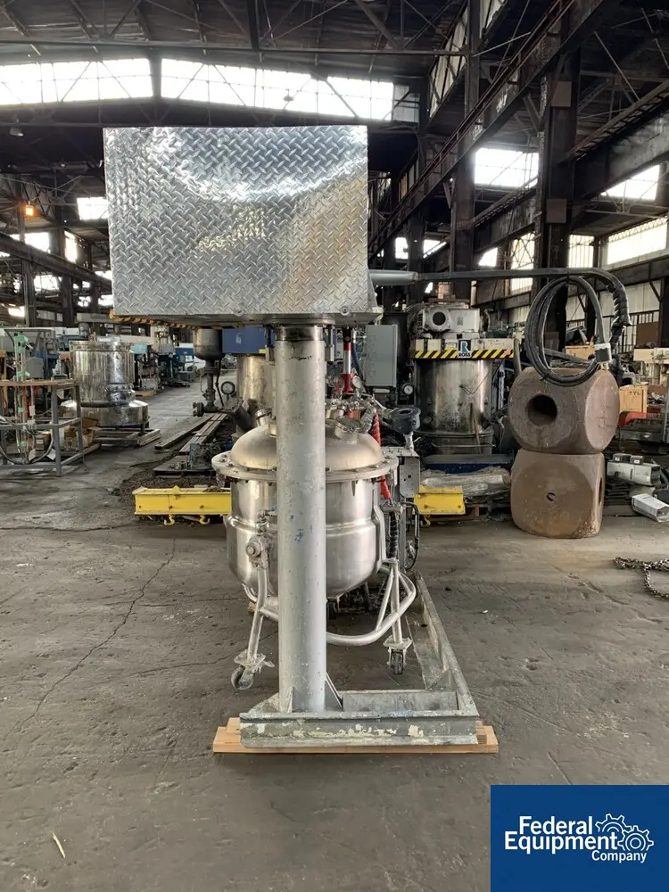 Twin motion vacuum mixer, 30" x 28", 10/7.5 hp, on board 3 HP vacuum pump, floor mounted - Image 2