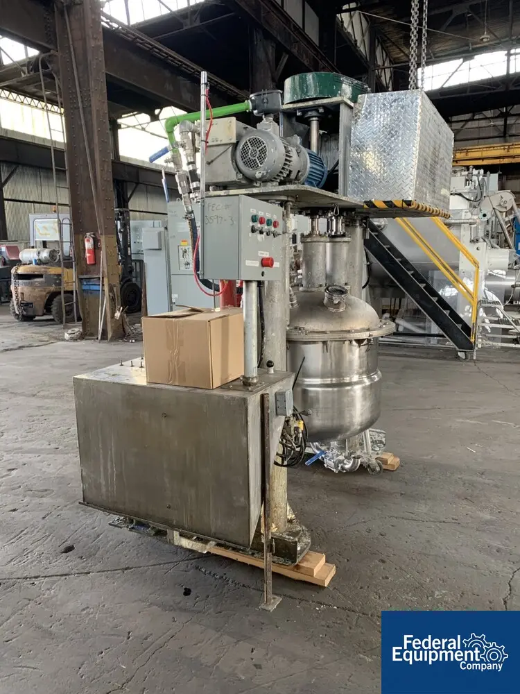 Twin motion vacuum mixer, 30" x 28", 10/7.5 hp, on board 3 HP vacuum pump, floor mounted - Image 4