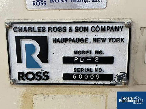 2 gallon Ross #PD2, Stainless Steel, disperser 2 hp, 230/460 V, planetary blade 1 hp, jacketed mixing can - Image 2