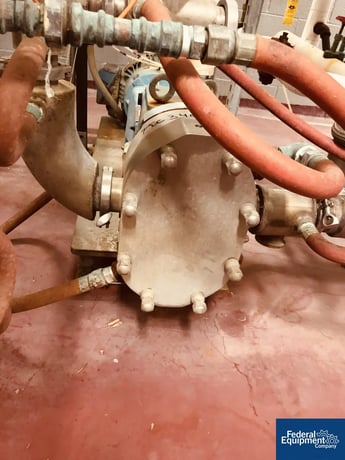 90 GPM, Waukesha #060-U2, Rotary Lobe Pump, Stainless Steel, 2.5" inlet/outlet, 7.5 hp, 230/460 volt, 2014 - Image 3