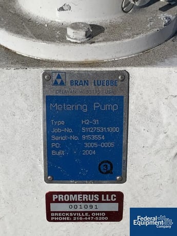 Braun + Luebbe #H2-31, Metering Pump, 290 GPH, Stainless Steel 1.5 hp, 230/460 volt xp motor - Image 2