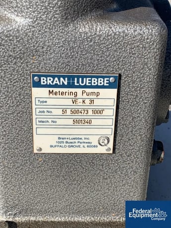 Braun + Luebbe #N-K31, Metering Pump, 65 GPH, Stainless Steel, .75 hp, 230/460 volt xp motor - Image 2