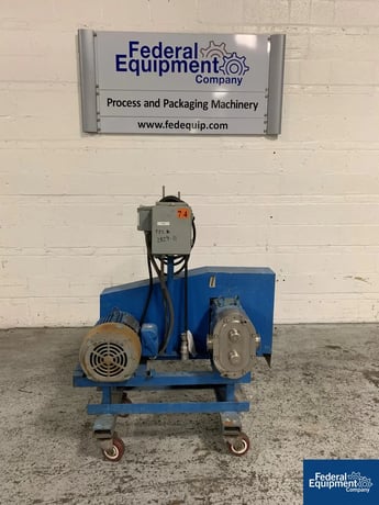 Waukesha, rotary lobe pump, Stainless Steel, 10 HP motor - Image 1