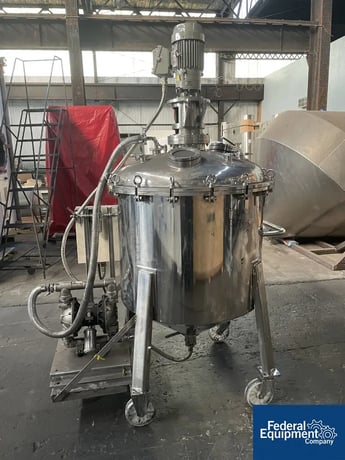 180 gallon Inoue Mix Tank, Stainless Steel, 40" x 31", 3 hp, 220 volt - Image 4