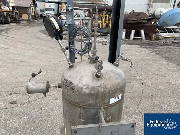 36 gallon Irwin, receiver tank, Stainless Steel, 300 psi at 200 f, 1972 - Image 6