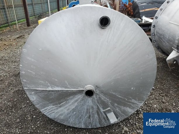 370 gallon Wolfe Mechanical, mixing tank, 304 Stainless Steel, 36" x 84", 3 hp, 230/460 volt, 4 baffles, 1998 - Image 7