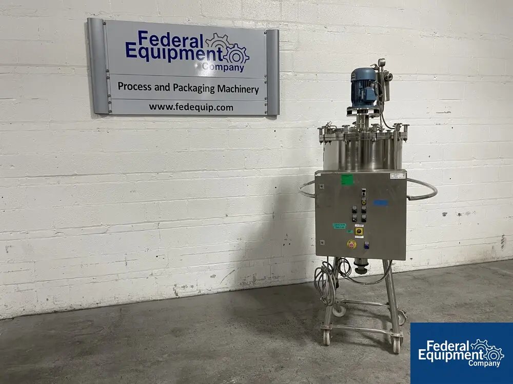 52 gallon Packo Mix Tank, Stainless Steel, 24" x 32", 6 psi at 212F, 55 kw agitator (no shaft), 230/400 volt - Image 1