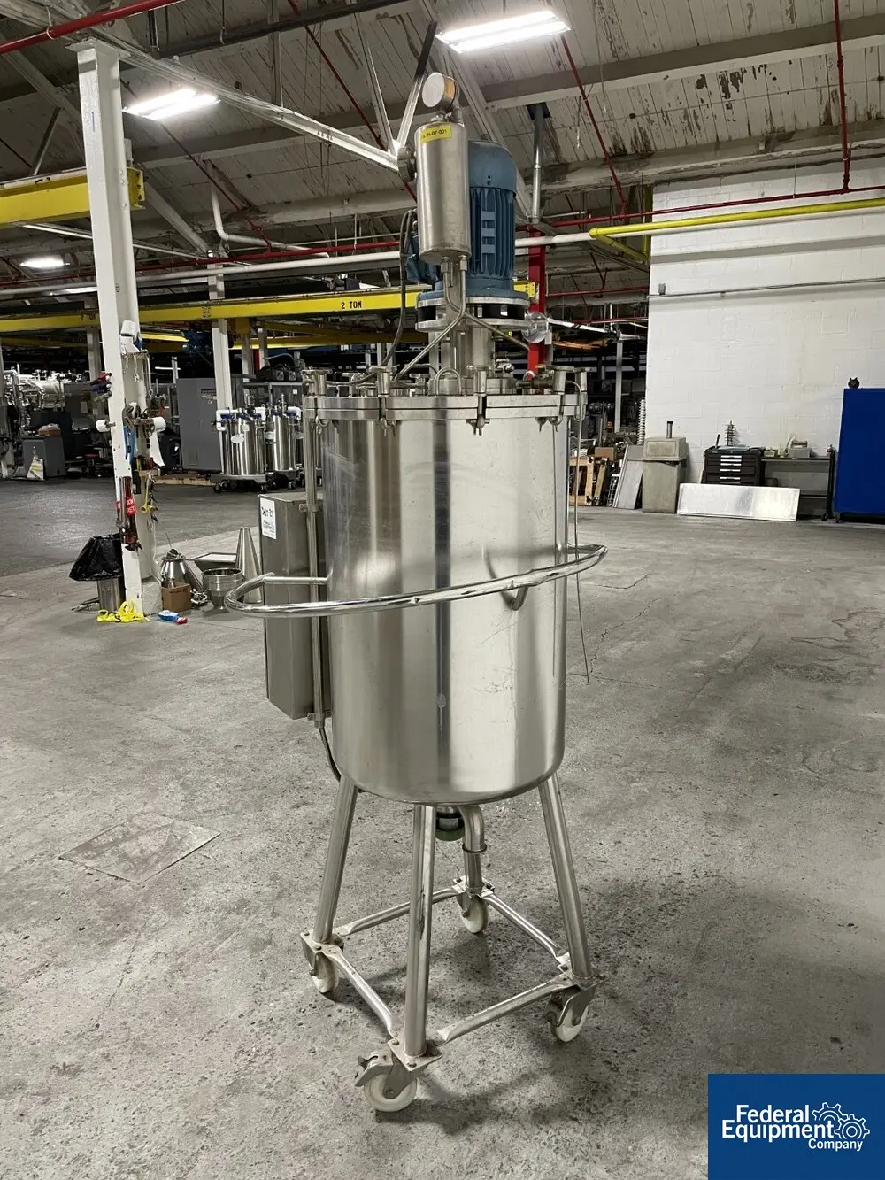 52 gallon Packo Mix Tank, Stainless Steel, 24" x 32", 6 psi at 212F, 55 kw agitator (no shaft), 230/400 volt - Image 5