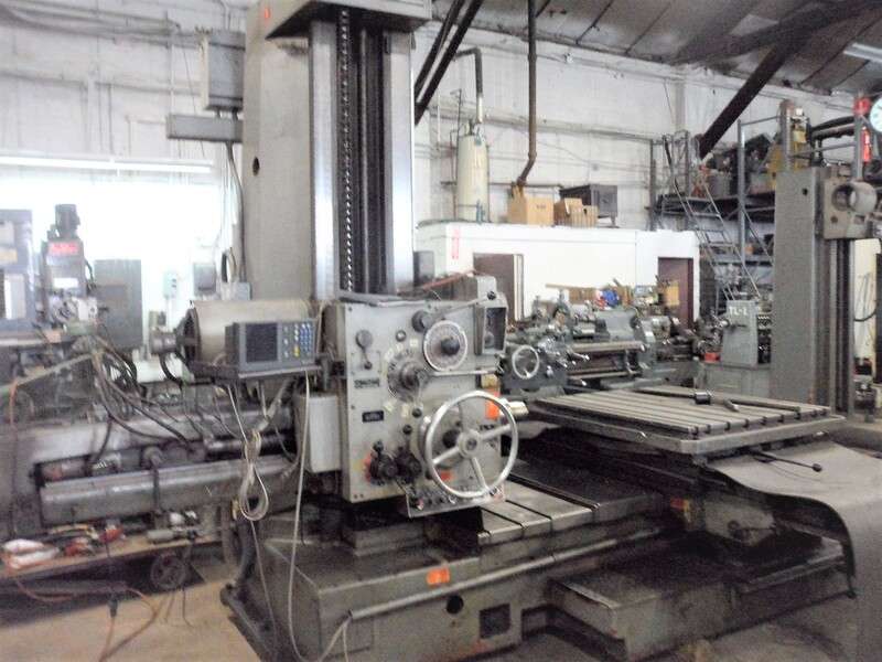 3.5" Tos #W9A, table type horizontal boring mill, 39" x44" built in power rotary table, #40 taper w/PDB, 1981 - Image 1
