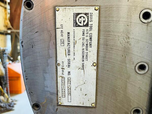 26" Giddings & Lewis Davis #CFF26, facing head, 5" thru hole, 0.0029 - 0.0392 feed range - Image 5