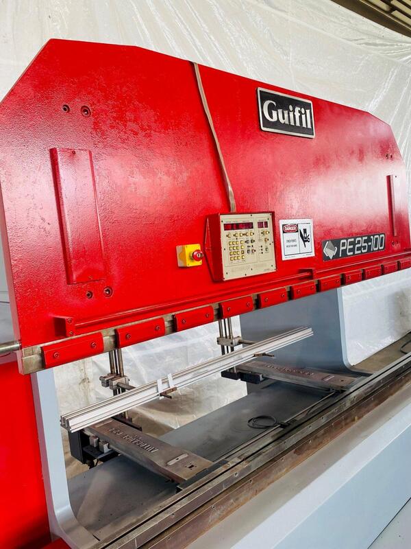 110 Ton, Guifil #PE25-100, hydraulic press brake, up-acting, 8' overall, 80" between housing, 18" stroke, 1990 - Image 6