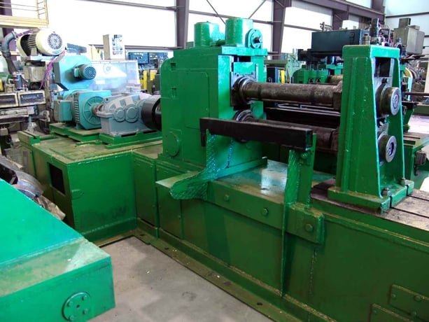 22" x 4" Tacke Olalde, slitting line, 10000 lb., 20" recoiler, 24" 72" OD, 16"-24" ID, air brake, manual - Image 8