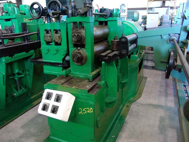 22" x 4" Tacke Olalde, slitting line, 10000 lb., 20" recoiler, 24" 72" OD, 16"-24" ID, air brake, manual - Image 10