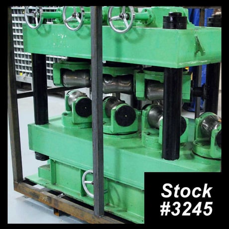 3-1/2" Taiyuan #JZ-089, pipe straightener, 6-roll, 98-230 FPM, vertical upper-roll adj., angular adj. - Image 1