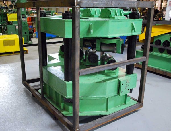 3-1/2" Taiyuan #JZ-089, pipe straightener, 6-roll, 98-230 FPM, vertical upper-roll adj., angular adj. - Image 4