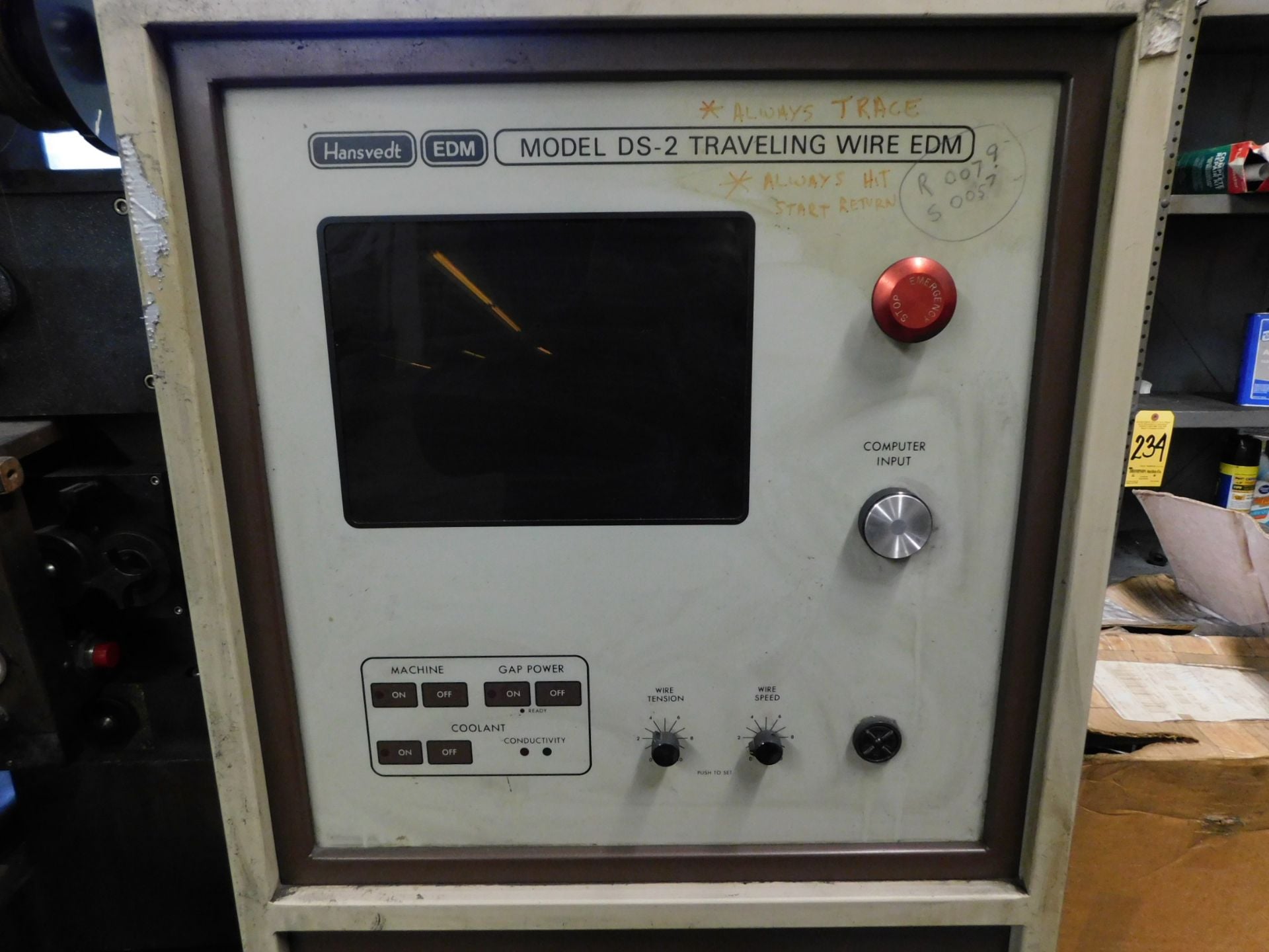 Hansvedt / Hardinge #DS-2, CNC wire Electrical Discharge Machine, 6.5" X, 10.5" Y, 6" Z, 2.75" diameter pinch - Image 6