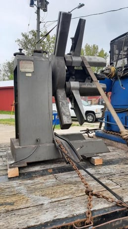1000 lb. American Steel Line #60, Uncoiler, 18" width, 48" outside dimensions, 13"-20" ID range, 1/2 HP - Image 1