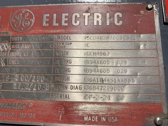 800 HP 650 RPM General Electric, Frame 4670, DPFVBB, 500 VA, 300/150 VF - Image 2