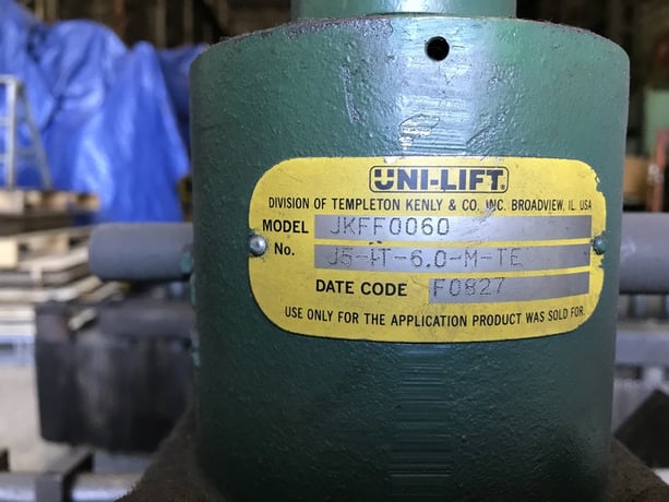 Screw jack, Uni-Lift #JKFF0060, 30" width x .125" Thick, edge conditioner, 3 stands, manual adj., 2009, #11279 - Image 6