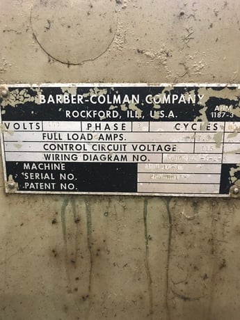 Barber-Colman #16-36, no table, S/N 2653R81 - Image 2