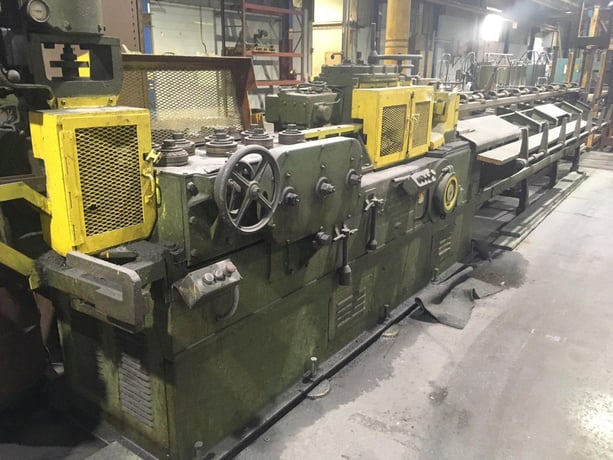 5/8" Lewis #20F Shape Straighten & Cut, 16' lgth, 100-125 FPM, 30 HP, tooling, 1982 - Image 1