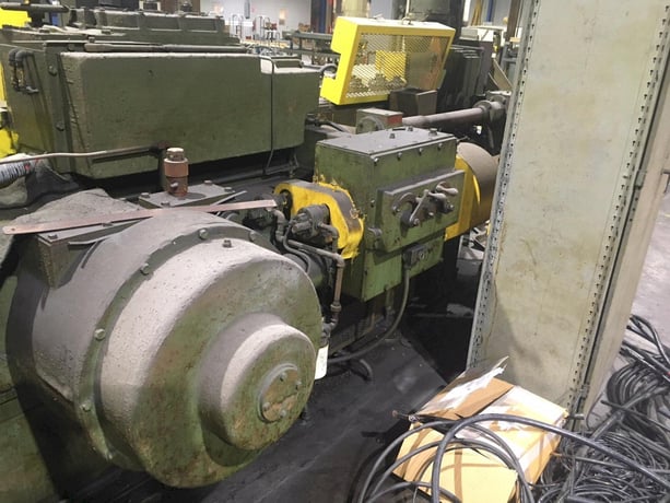 5/8" Lewis #20F Shape Straighten & Cut, 16' lgth, 100-125 FPM, 30 HP, tooling, 1982 - Image 5