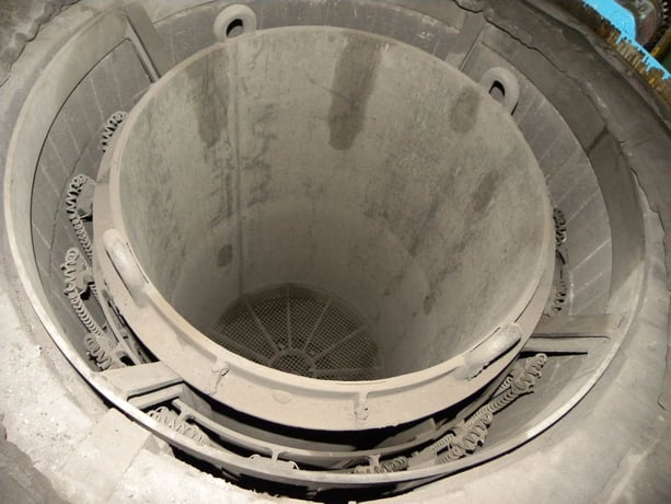 28" diameter x 48" Deep L & N Nitriding Pit Furnace, electric, 1200&deg;F (2 Avail) - Image 2