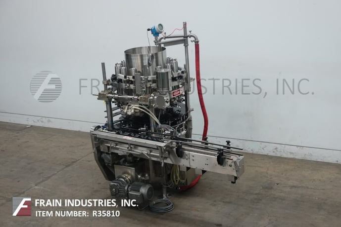 Elmar #RPE-514I LH, automatic, 14 head rotary piston filler rated from 50-300 containers per minute, worm - Image 1