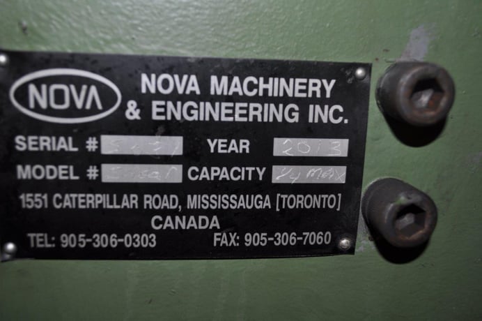 Nova, 10" x .250" hydraulic bar shear, 2013 - Image 7