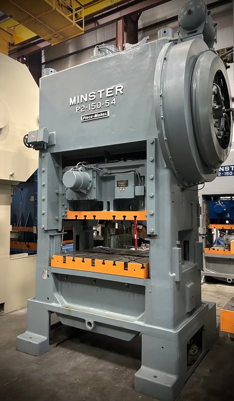 150 Ton, Minster #P2-150-54-40, straight side double crank, 6" stroke, 23" Shut Height, 54" x40" bed, 45-90 - Image 1