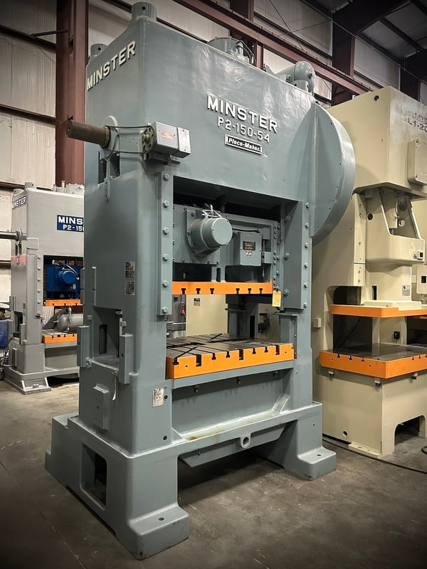 150 Ton, Minster #P2-150-54-40, straight side double crank, 6" stroke, 23" Shut Height, 54" x40" bed, 45-90 - Image 3