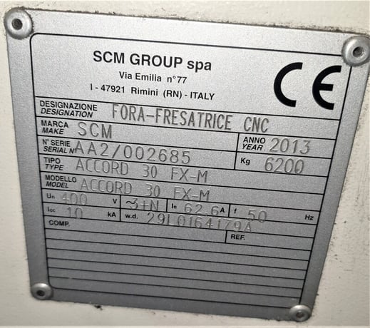 SCM #Accord-FX-M, 3-Axis CNC router, 16 position tool changer, vacuum pump, 2013 - Image 9