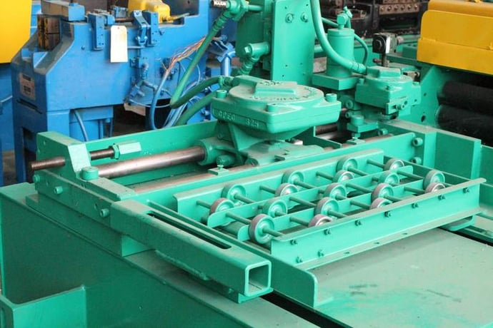 18" x .125" Coe Press Equipment #CF325, zig zag style air feed, right to left, 18" stroke, 1986, #74603 - Image 1