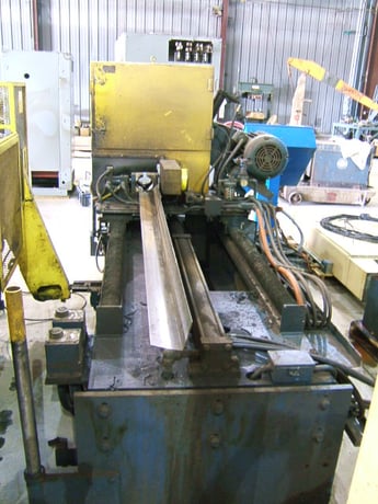 1-1/2" x .083" Yoder #W-15/W-20, tig welder tube mill, 26" abrasive blade, single end uncoiler - Image 7