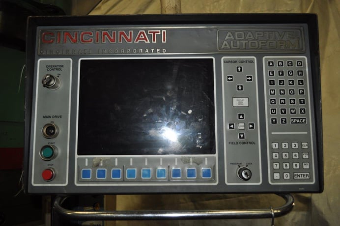 350 Ton, Cincinnati #350AF10, 12' overall, 10" stroke, 18" daylight, 126" between housing, 10" throat, foot - Image 7