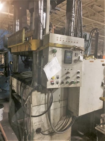 220 Ton, Rodgers, transfer compression molding press, 18 -24" stroke, 48" DL, 58" x36" bed, 1981 - Image 4