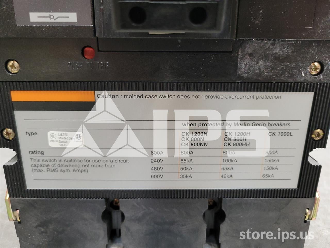Square D Merlin Gerin Ck 800 Mccb With Standard Drawout Assembly - Image 4